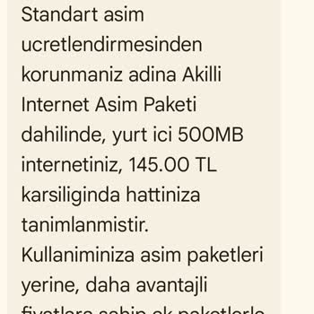 Otomatik İnternet Paketi Tanımlaması Faturamı Kabarttı