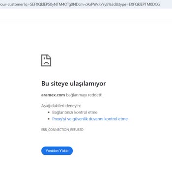 Aramex Doğrulama Linki Çalışmıyor, Kargom Teslim Edilemiyor