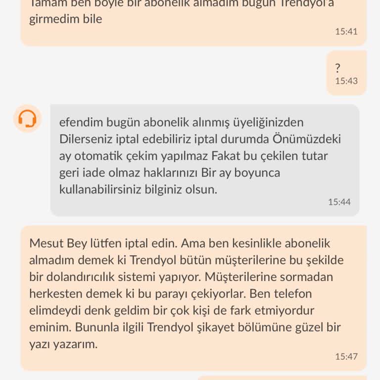 Onayım Olmadan Trendyol Plus Abonelik Ücreti Kesildi