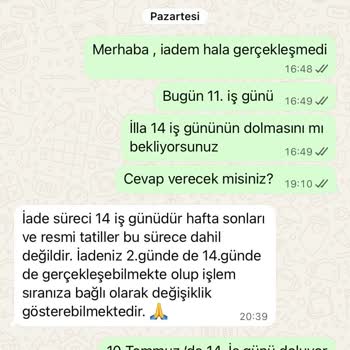 Caddestore İade Ücretimi Hala Yatırmadı Mağdur Oldum