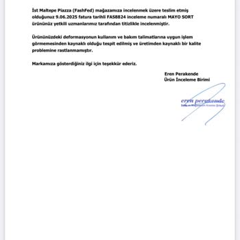 Mayo Şort Kalite Sorunu ve Şikayet Süreci Hakkında