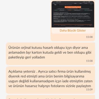 Trendyol İade Talebim Karton Kutu Bahanesiyle Haksız Şekilde Reddedildi