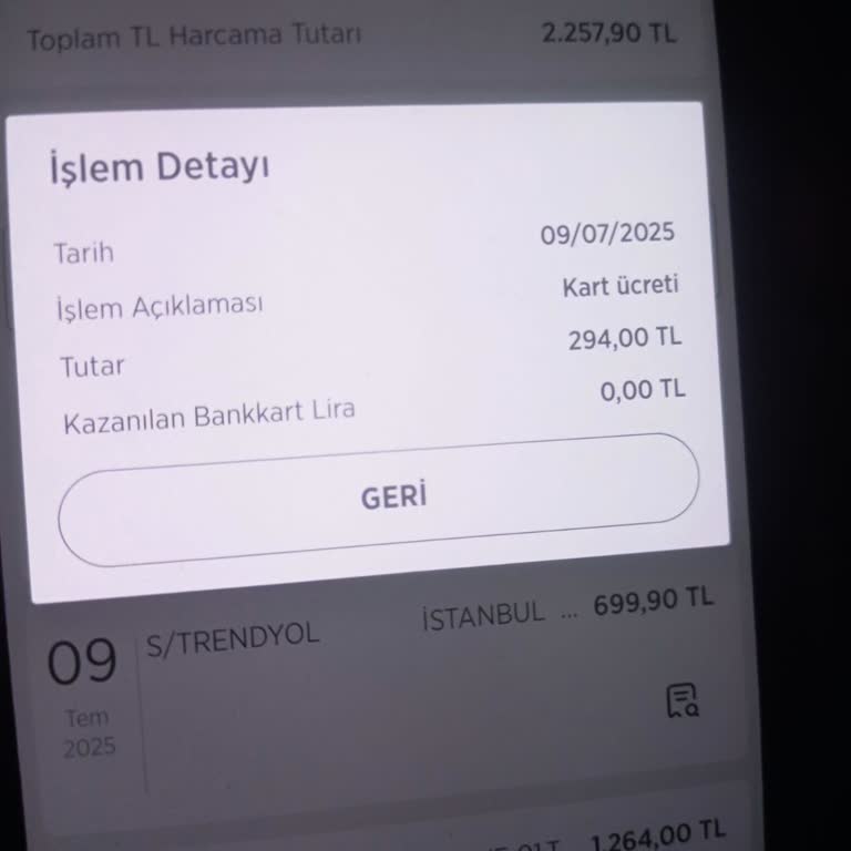 Kredi Kartı Aidat Ücretinin Bilgim Dışında Ekstreme Yansıtılması Ve İadesi Talebi