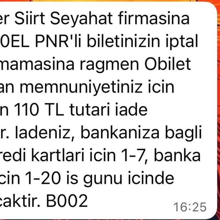 Bilet İptalinde Kesinti Ve İade Sorunu Yaşadım