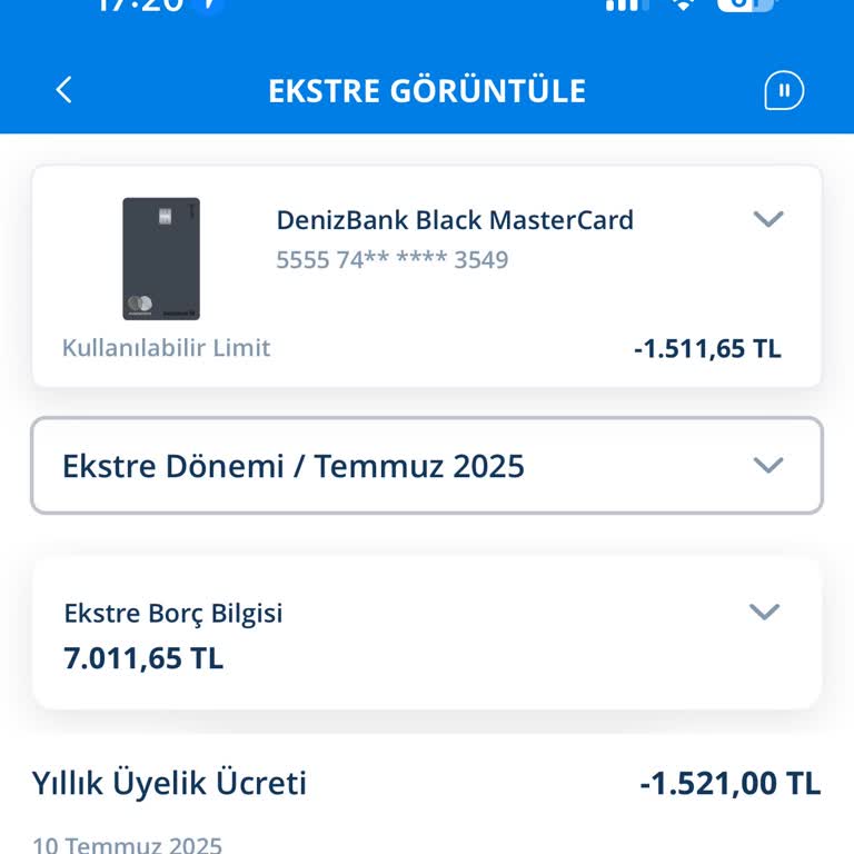 Yasal Haklarım Doğrultusunda Haksız Kart Aidatı İadesi Talebim