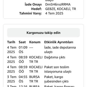 Amazon'dan Aldığım Sandaletin İadesi Kabul Edilmedi, Bilgilendirme Yok!