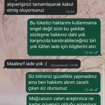 İade Hakkının Reddedilmesi Mağduriyet Yaşattı