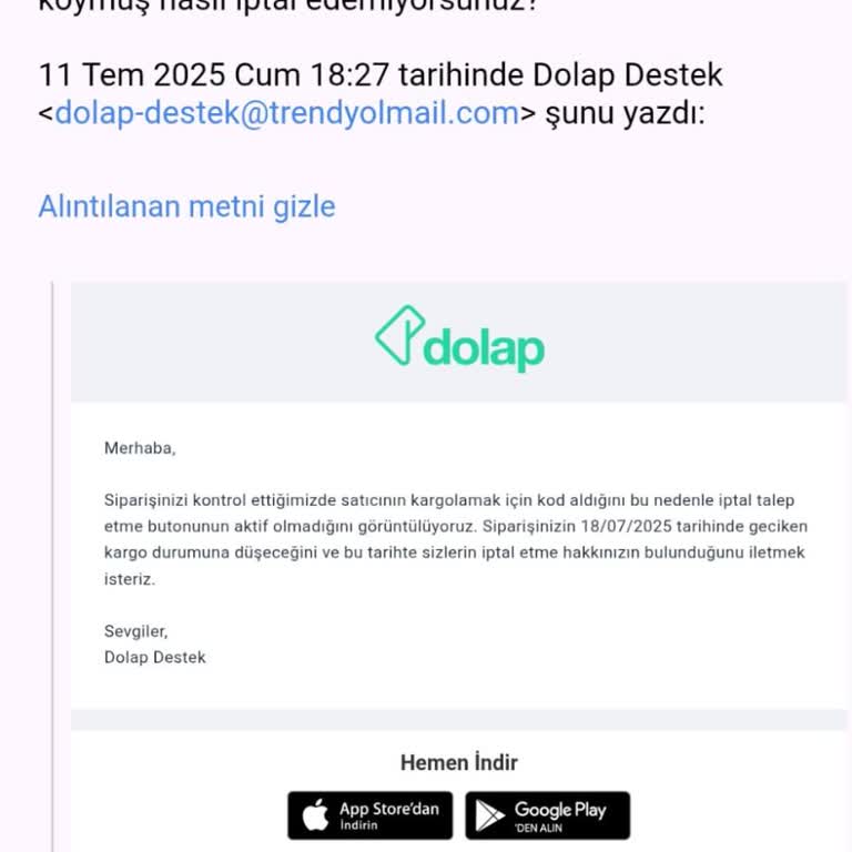 Yanıltıcı Ürün Görseli Ve İptal Sorunu: Dolap'ta Güven Sarsıldı