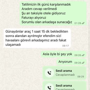 Jolly Tur Transfer Hizmeti Eksikliği Ve Müşteri Mağduriyeti