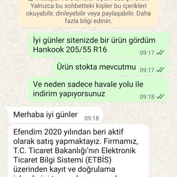 Ödeme Yaptıktan Sonra Lastikler Gönderilmedi Ve Param İade Edilmedi