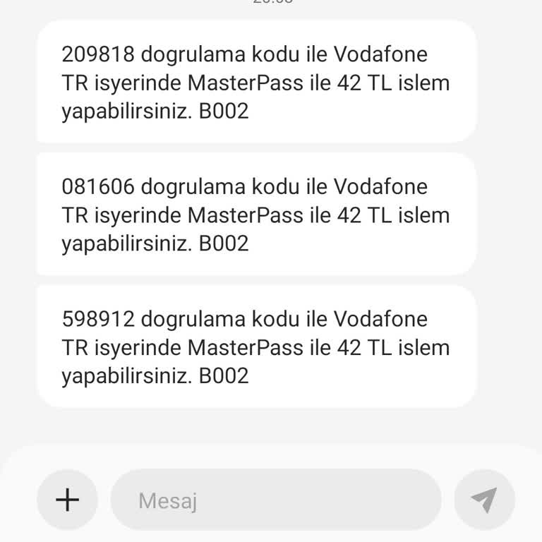 Bilgim Dışında Gelen Masterpass Doğrulama Kodları Mağduriyeti