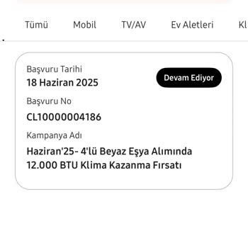 Samsungdan Alınan Beyaz Eşya Seti Sonrası Hediye Klima Vaadinin Yerine Getirilmemesi