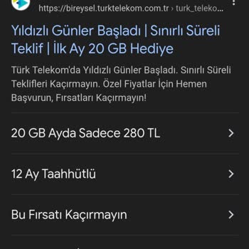 Türk Telekom'da Hediye 20 GB Kampanyası Gerçekleşmedi