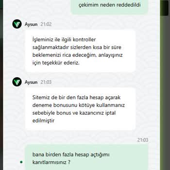 Bonus Kazancım Gerekçesiz İptal Edildi, Param İade Edilmiyor