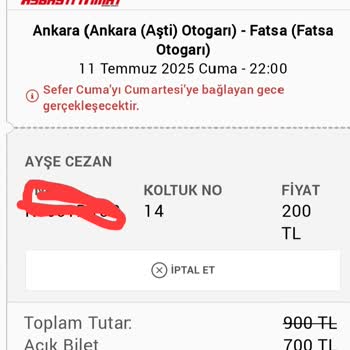 Biletimi İzinsiz Değiştirdiler Cam Kenarı Yerine Koridor Verdiler