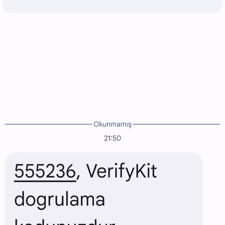 Bilgim Dışında Gelen Doğrulama Kodu Mesajı Hakkında Endişe