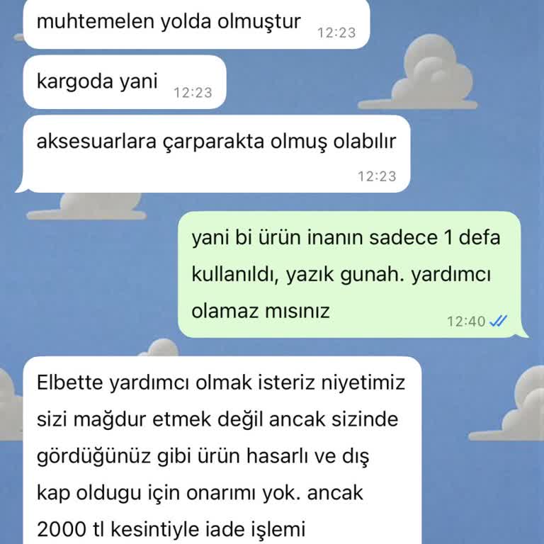 Kullanılmayan Ürün İçin Haksız İade Reddi Ve Eksik İade Teklifi