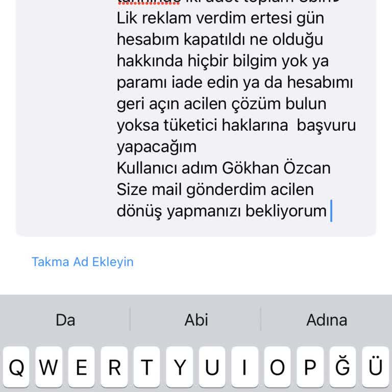 Reklam Ücreti Alındı, Hesabım Kapatıldı: Acil Çözüm Bekliyorum