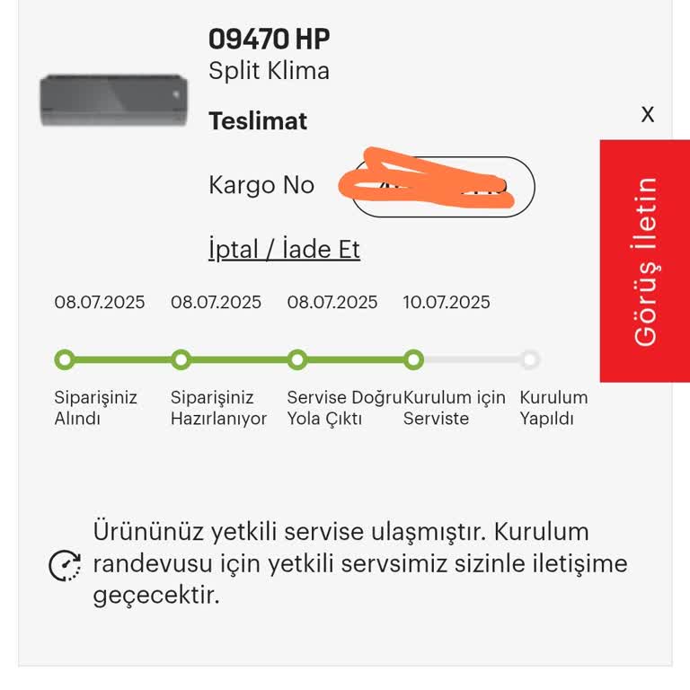 Satın Aldığım Klimanın Kurulumu İçin Servisten Randevu Alınamıyor