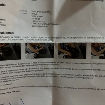 Sürekli Arızalanan Robot Süpürge Ve Yetersiz Servis Deneyimi