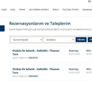 Turun Son Anda İptali Ve Mağduriyet Yaşanması