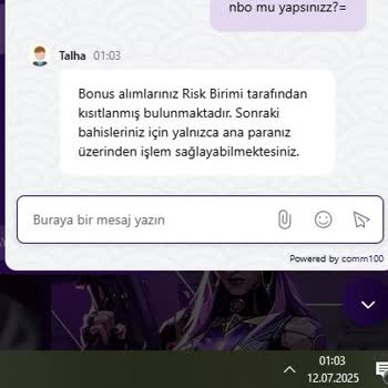 Kazanç Sonrası Bonus Kullanımım Kapatıldı, İşlemler Engellendi