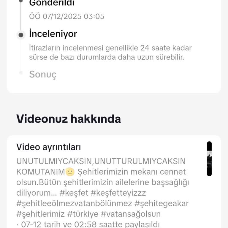 Şehitlerle İlgili Videoma Haksız İhlal Kararı Verildi