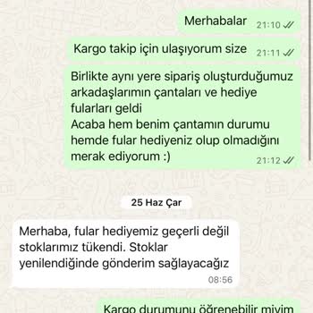 Kampanya Hediyesi Fular Gönderilmedi Stoklar Bitmiş Denip Satışa Devam Ediliyor