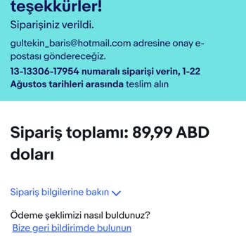 Ebay Üzerinden Yaptığım Alışverişte Siparişime Ulaşılamıyor Ve Param Çekildi