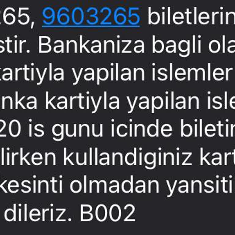 Bilet İptali Sonrası İade Yapılmaması Ve Müşteri Hizmetlerine Ulaşılamaması