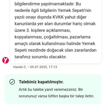 Yemeksepeti Market Siparişim Eksik Teslim Edildi Müşteri Hizmetleri Yetersiz Kaldı
