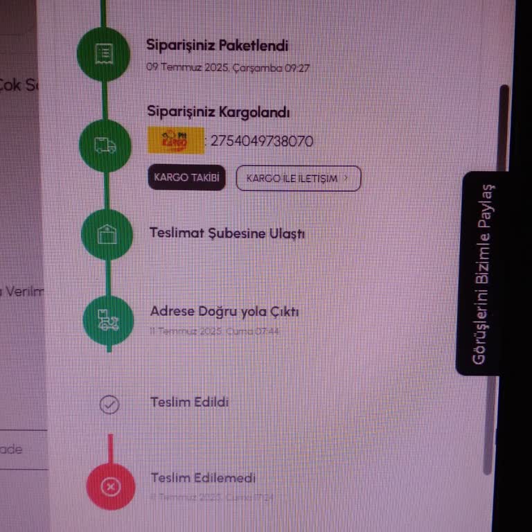 PTT Kargo Teslimatında Gecikme Ve Bilgilendirme Sorunu
