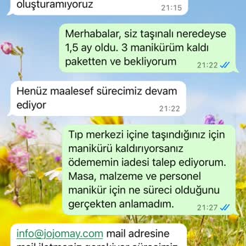 Manikür Paketi Hizmeti Alamadım, Para İadem Yapılmıyor