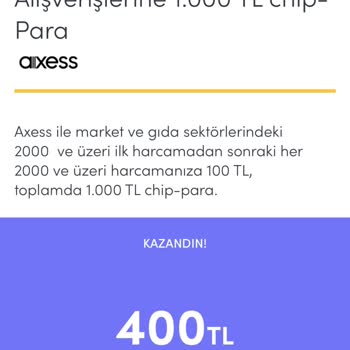Akbank Axess Chip Para Kazanımlarında Sorun Ve Yetersiz Müşteri Hizmeti
