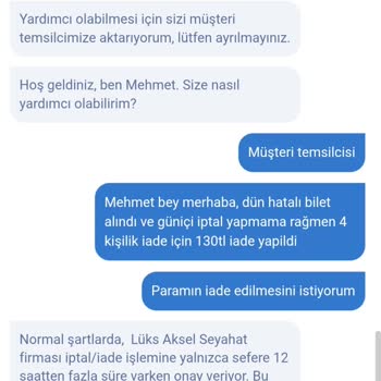 Yanlış Tarihli Biletin İptalinde Yetersiz İade Ve Zorlayıcı Müşteri Hizmeti