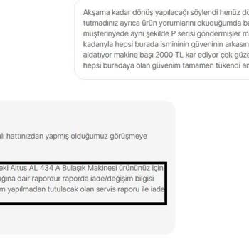 Sipariş Ettiğim Bulaşık Makinesi Yerine Eski Ve Ucuz Model Gönderildi, Çözüm Sunulmadı