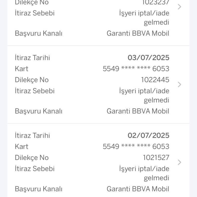 Kredi Kartı İade Ücretlerim Hesabıma Yansımadı, Mağduriyetimin Giderilmesini Talep Ediyorum