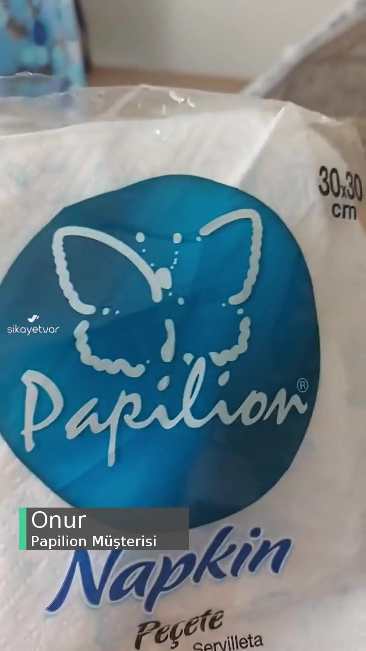 Papilion Napkin Desenli Peçete Diye Desensiz Peçete Satması videonun kapak resmi