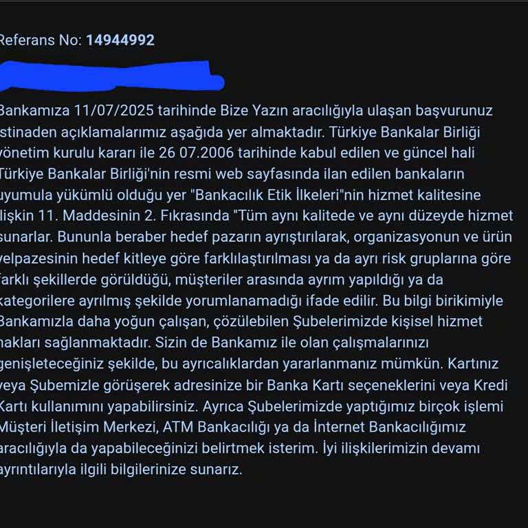 Yapı Kredi Bankası'nda Sıra Ve Müşteri Hizmetleri Sorunu