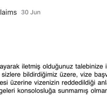 Vize Reddi Teminatı Kapsamında Haksız Ücret İadesi Reddedildi