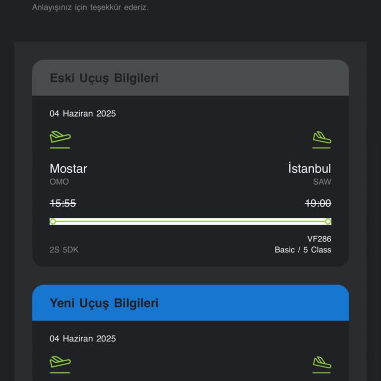 Uçuş Değişikliği Nedeniyle Ek Masraflar Ve Mağduriyet