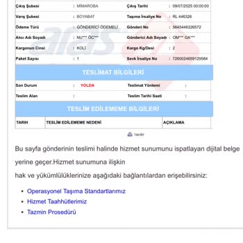 Kargom Günlerdir Şubede Bekliyor Teslimat Gecikti