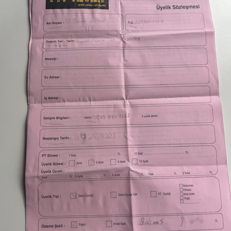 Kapanan Spor Salonundan Kullanılamayan Üyelik Ve İade Sorunu