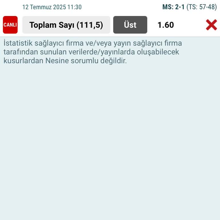 Voleybol Maçında Kuralsız Sonuçlandırma Nedeniyle Kupon Mağduriyeti