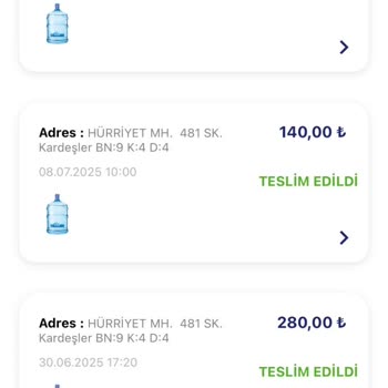 Erikli Su Siparişimde Farklı Şişeler Ve Ulaşılmaz Müşteri Hizmetleri