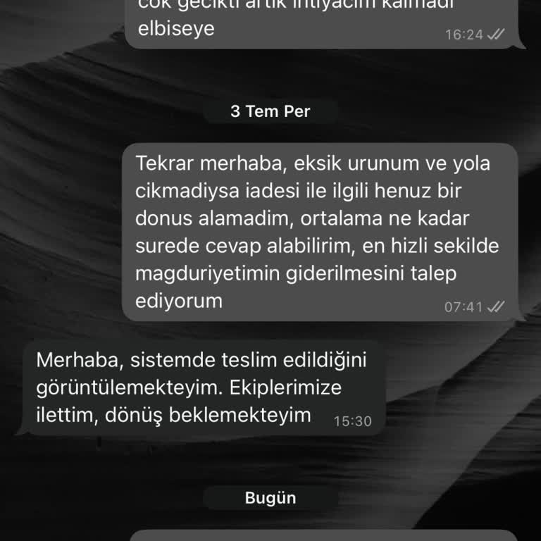 Eksik Gönderilen Ürün Ve İletişim Sorunu Nedeniyle Mağduriyet