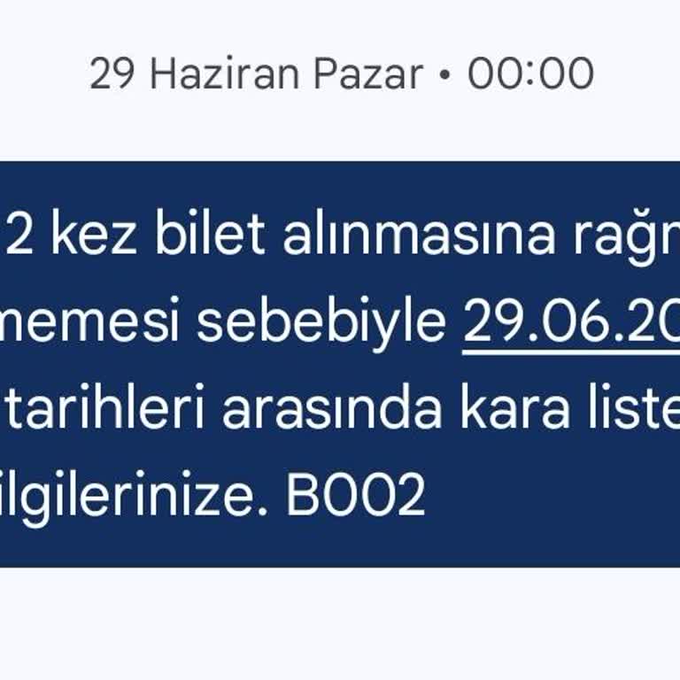 Engelli Biletim Sistem Hatasıyla Okunmamış Görünüyor Kara Listeye Alındım