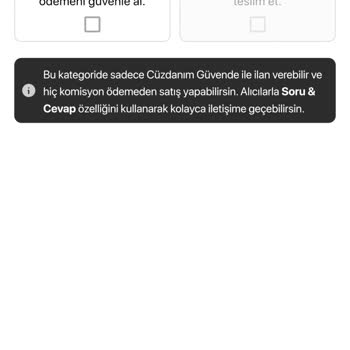 Letgo'da Teslimat Seçeneklerinde Zorluk Ve Kullanıcıya Zorunluluk