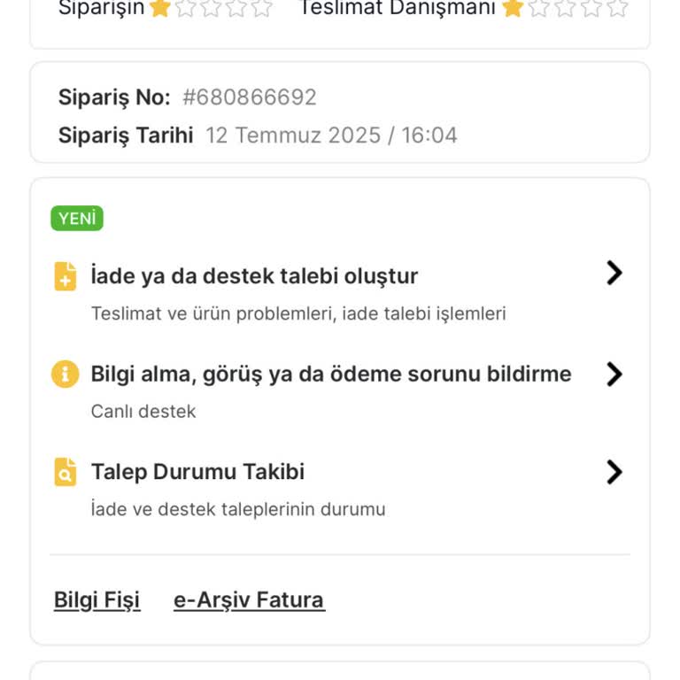 Eksik Ürün Teslimatı Sonrası İletişim Ve İade Sorunu