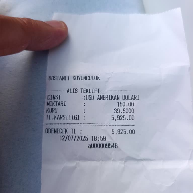 Bostanlı Atasay Kuyumculuk'ta Düşük Kurdan Döviz Alımı Sorunu